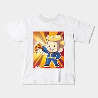 Vault Boy with Pizza Kids T-Shirt